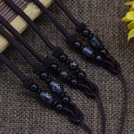 rantai leher lelaki rantai leher rantai leher silver 925 original Red Sandalwood Inlaid 925 Silver W