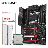 MACHINIST X99 เมนบอร์ดXeon E5 2680 V4 LGA 2011-3CPU Combo DDR4 16GB RAMชุดMR9A PRO MAXสี่ช่องUSB3.0