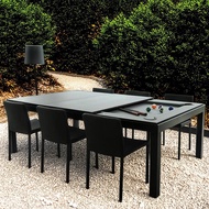 Multifunctional black 8 pool table, family table tennis two-in-one dining American 9-ball conference