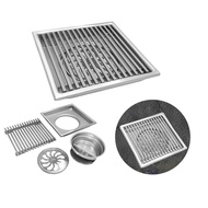 6inch 15x15cm Stainless Steel Perangkap lantai Black Floor Drain Floor Trap Floor Grating