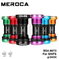 MEROCA Bicycle Bottom Bracket BB68 Sealed Bearing BSA 68 73mm Thread BB