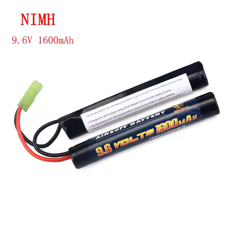 9.6V 1600mAh Butterfly Nunchuck NIMH Battery Pack Compatible with Mini Tamiya Airsoft Guns M4, G36, 