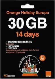 TSIM | Europe Sim Card 14 days 30GB | Prepaid Sim For Travel &amp; Tourists | Unlimited 5G data with 120 Minutes calls + 1000 Texts to Home | Tethering &amp; Hotspot Allowed