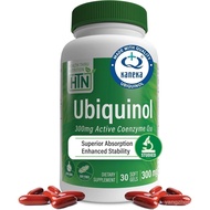 Ubiquinol 300mg 30 Softgels EAF CoQ10 (Enhanced Absorption Formula Coenzyme Q10 as Kaneka Ubiquinol)