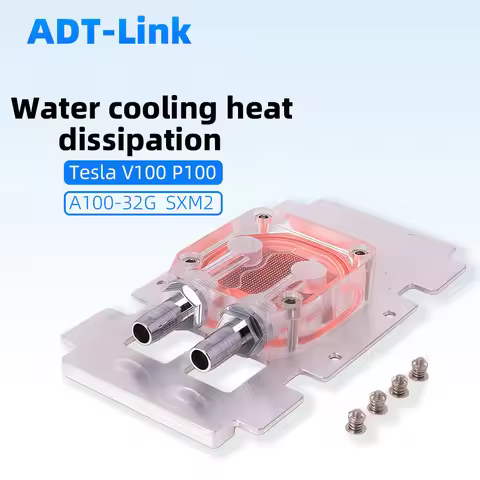 Cooler Cooling Block Purple Copper Water-cooled GPU Heat Dissipation Water Radiator for Nvidia Tesla