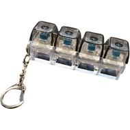 Keyboard Toy Clicker Keyboard Fingertip Toy Keychain 4 Button Lighting Finger Clicker Toy Adult Chil