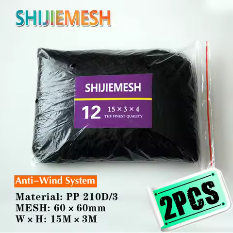 PP 210D/3 6/9/12/15M X 3M 60mm 4 Pockets Hole Orchard Garden Anti Bird Net Owl Net Knotted Mist Net