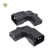RADIV Power Adapter C14-C13 C13 Female 10A 3Pin Corner Plug Conversion Socket 90 Angled Bend Up/Down