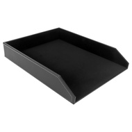 PU Leather Collection Letter Tray Document Desk OrganizerStackable Office File Document Tray Holder 
