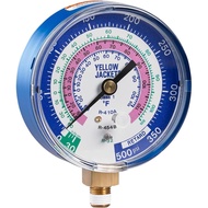Yellow Jacket 49118 A2L Manifold Gauge - Blue, 3-1/8" (80mm), R-32/454B/410A PSI F