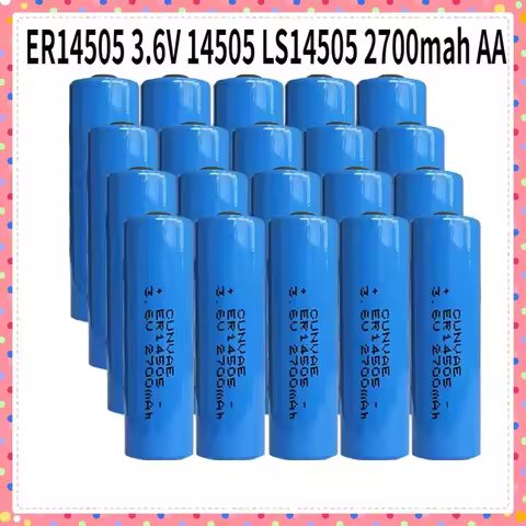 20PCS ER14505 AA Lithium batteries 3.6V 14505 LS14505 2700mah AA Battery LiSCLO2 Superior Batteries 
