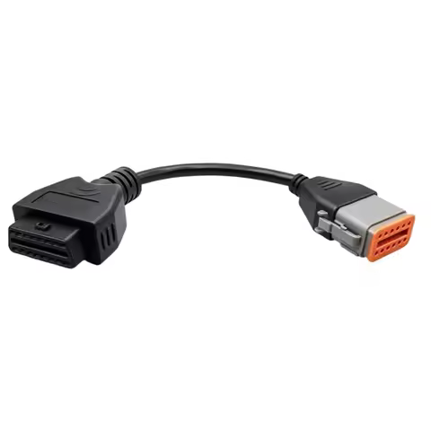 A98M Truck Diagnostic Cable For Komatsu Cable 12Pin OBD Cable Adapter For Cummins Inline6 OBD2 Conne