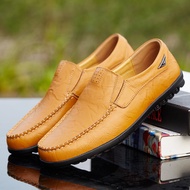 Summer Men Casual Shoes Luxury Brand Genuine Leather Loafers Men Moccasins Breathable Slip on Italian Boat Shoes Plus Size 37-47