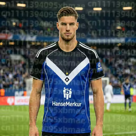 German Second Division Hamburg Jersey Hamburger SV Home and Away Football Comfortable Jersey Y2K Cas