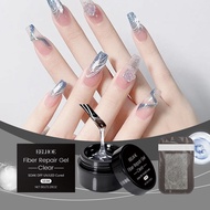 EELHOE Fiber Repair Gel Natural quick-drying wearable nail adhesive is soft stable easy to use and c