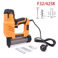 2 In 1 Electric Stapler Gun Brad Nails Gun Electric Power Tools F32/425K Nails Framing Tacker 120V/6