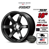 FL5 / FK8 Sport Rim RAYS TE37 Saga S-Plus 18"x10j +40 Diamond Dark Gunmetal+ 4xCone Ring+ 4xOri Cap