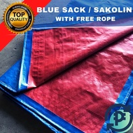 8ft x 12ft BLUE SAKO / Trapal / Lona with Eyelets - Waterproof Laminated Sack / Sakolin / Sackolin /