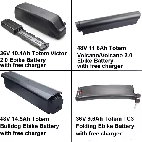 Ebike Battery 36V 9.6Ah 10.4Ah 48V 11.6Ah 14.5Ah Lithium-ion Battery for Totem Victor 2.0 Bulldog Vo