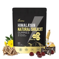 VivoNU Himalayan Shilajit Gummies | With Ashwagandha, Gokshura & other herbs | No added sugar | 60 G