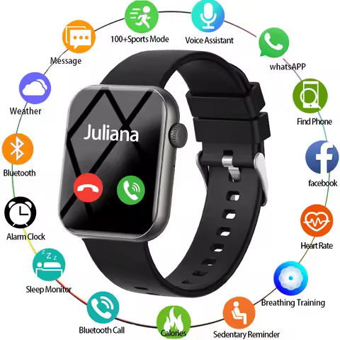 2025 New Sports Smart Watch Men Full Touch Screen Heart Rate Bluetooth Call 1.9 inch AI Voice IP68 W