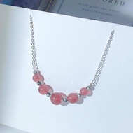 草莓晶 水晶頸鏈 天然石 生日禮物 愛情