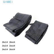 QINMEI Beach Bicycle Tube, 20x3.0 20x4.0 24x3.0 24x4.0 Bike Inner Tube, Bicycle Accessories Black Ty