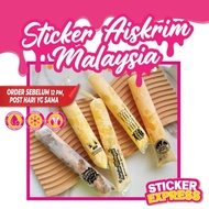 Sticker Label Aiskrim Malaysia Cute Transparent Sticker Kalis Air