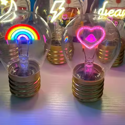 A70 5V Rechargeable Light Bulb With One Arrow The Heart Modeling Plasti Dimmable Creative Decorative