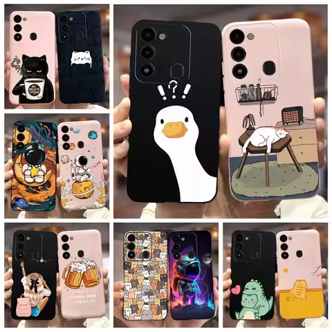 For Tecno Spark 8C Case KG5k KG5j KG5n Stylish Candy Painted Cover Soft Silicone Phone Case For Tecn