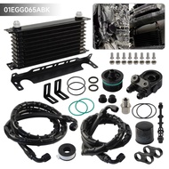 10 Row AN10 Oil Cooler Kit For Audi A3 S3 VW Golf MK7 1.8T 2.0T EA888 3ND Gen3 2013- 2020 Black