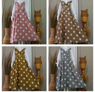 Gamis muslim wanita Shakila dewasa Motif Polkadot Anak Perempuan remaja