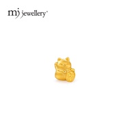 MJ Jewellery 3D 999.9/24K Pure Gold Lucky Cat Charm B635