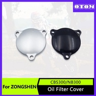 OTOM Motocross Accessories Oil Filter Cover Bright Silver For ZONGSHEN CBS300 zs174mn-3 Engine zs174