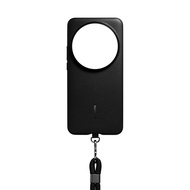 Original Xiaomi 15 Ultra Case กล้องป้องกันโล่หนัง PU ฝาครอบด้านหลังแข็งพร้อมเชือกเส้นเล็กแฟชั่นสําหร