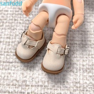 SANFUDD 1pair Doll Leather Shoes Boots, Black Brown Handmade Bjd Doll Shoe, DIY Toy Cute Outfit PU 1