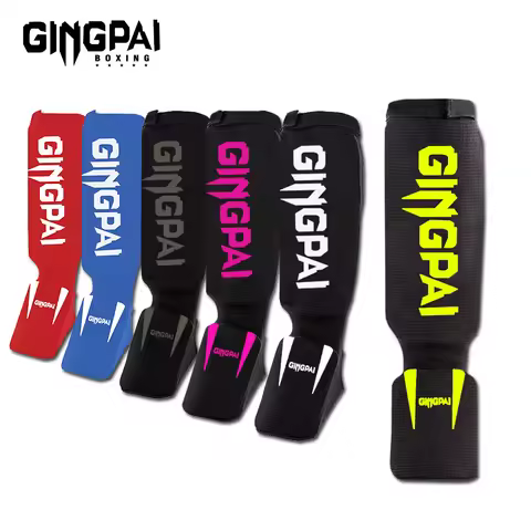 Cotton Boxing shin guards MMA instep ankle protector foot protection TKD kickboxing pad Muaythai Tra