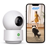 4MP Security Camera Indoor, 2.5K Baby Monitor Pet Camera 360° for Home Security, WiFi Camera with 5/