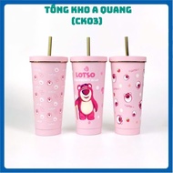 LOTSO BEAR BOTTLE 750ML Thermal Cup 750ML Cartoon Pattern Free 3 accessories. Thermal cup-MA: COCGUN