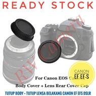 EF Body Cover plus Rear Lens Cap Rear Lens Body Canon DSLR 70D 6D 5D 7D 700D 80D 1300D EFs