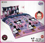 TOTO แท้ ครบเซ็ตสุดคุ้ม CU138 มิกกี้เมาส์ คิวตี้ MICKEY MOUSE Cuties ผ้าปูที่นอนโตโต้ 6 ฟุต + ผ้าห่ม