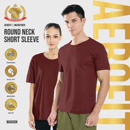 888.CO MICROFIBER ROUNDNECK SHORTSLEEVE T-SHIRT (FAST-DRY/COOL-MAX) ANTI-BACTERIA MAROON