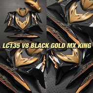 COVERSET MAGICBOY LC135 V8 Black Gold Mx King SIAP TAMPAL MX KING GOLD LC135 FI