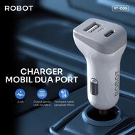 ROBOT RT-C09 Car Charger 2 Port USB & Type C 2.4A