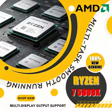 AMD AM4 Socket 3.8 GHz up to 4.7 GHz Ryzen 7 5800X CPU Desktop Processor supporting DDR4 3200 MT/s 8