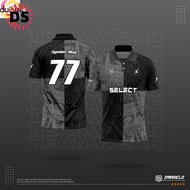 【duisui2】 Select Jersey Hitam Custom Name Selek Jersey Custome Name Jersey Retro Collar Viral Jersi 