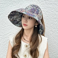 Empty Bucket Hat Sun Hat Women 2025 Days Sunshade Sunscreen Big Brim Beach Seaside Empty Bucket Hat 
