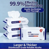 75% Alcohol Antibacterial Wet Tissue Portable Cleaning Wipes Disinfection Alcohol Wipes Kill 99.9% B