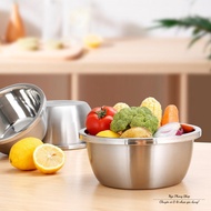 (Combo 5 cái) Thau inox cao cấp vành vuông Hoa Sen - Size 18/20/22/24/26cm - Đáy thau sâu sáng bóng