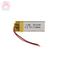 strongaromonyu 1pc 3.7 V 301230 110mAh Polymer  Rechargeable Battery Used For  Headset MP3 MP4 Acces